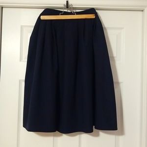 COPY - Navy Retro Fit and Flare Winter Skirt